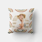 Rainbow Earth Tones Foto Kissen (Rückseite)