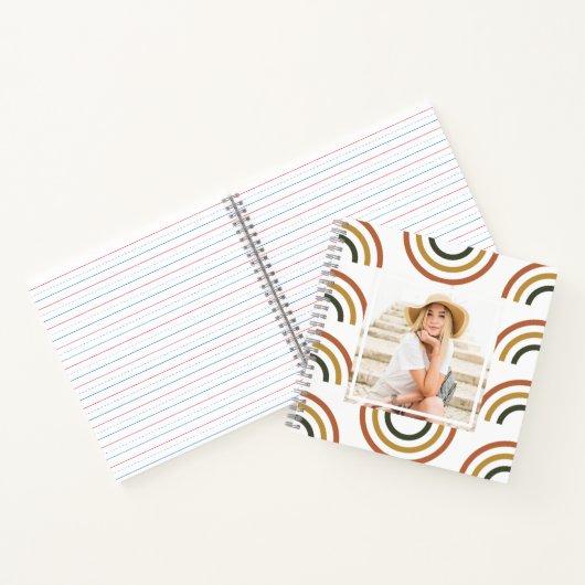 Rainbow Earth Tones Foto Notizblock (Innenseite)