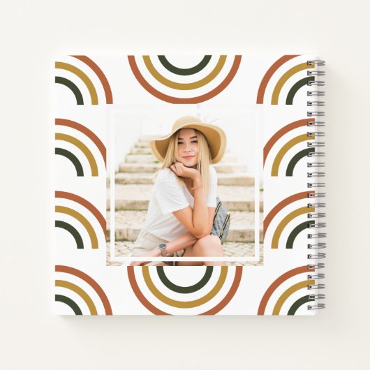 Rainbow Earth Tones Foto Notizblock (Rückseite)