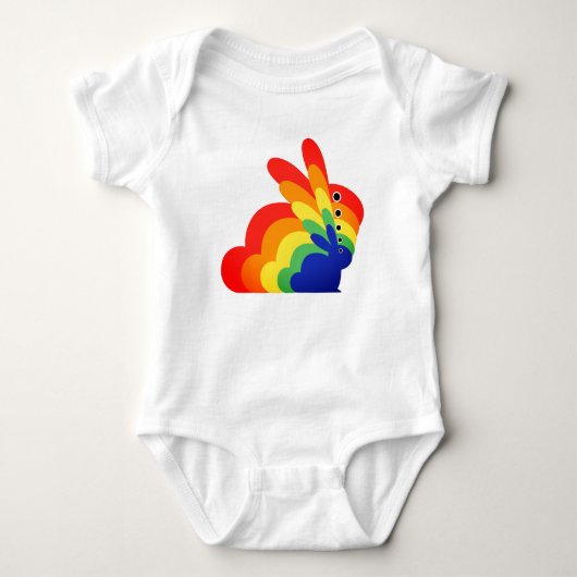 Rainbow Easter Bunny - Ostern Baby Strampler (Vorderseite)