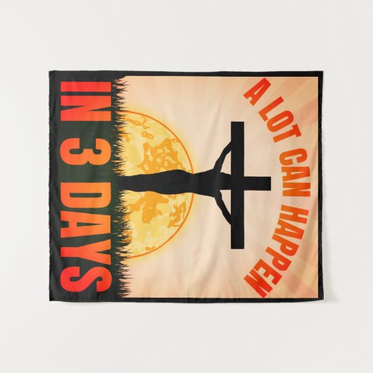 Rainbow Easter Bunny - Ostern Wandteppich (Vorderseite (Horizontal))