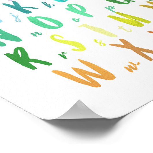 Rainbow Educational Alphabet Poster (Ecke)