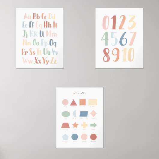 Rainbow Educational Class Decor Set von 3 (Vorderseite)