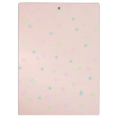 Rainbow-Einhorn, farbenfrohe Sterne, Monogramm Klemmbrett (Rückseite)