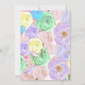 Rainbow Einhorn Geburtstag ERSTE Einladung (Rückseite)