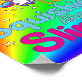 Rainbow Einhorn Lieben Squishies und Slime Poster (Ecke)