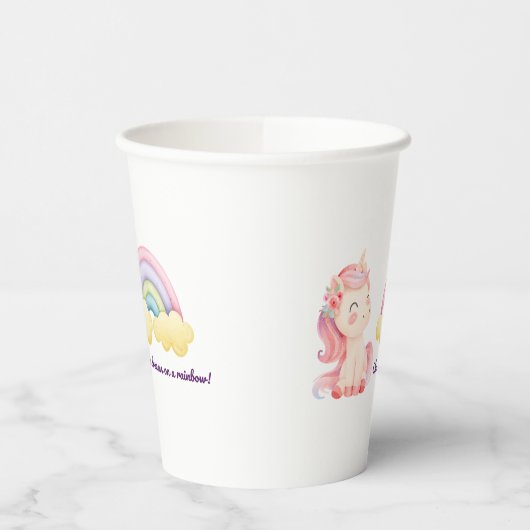 🌈 Rainbow Einhorn Paper Cup ☁ ✨ Pappbecher (Links)