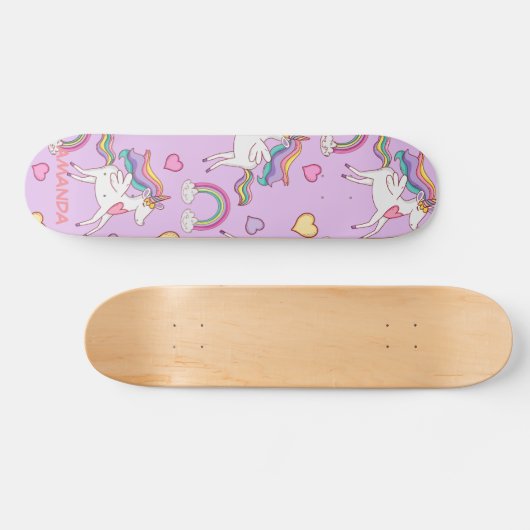 Rainbow-Einhorn Skateboard (Horizontal)