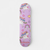 Rainbow-Einhorn Skateboard (Vorne)