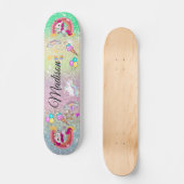 Rainbow-Einhorn Skateboard (Vorderseite)