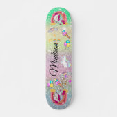 Rainbow-Einhorn Skateboard (Vorne)