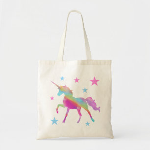 Rainbow Einhorn und Stars Tote Tasche