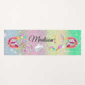 Rainbow-Einhorn Yogamatte (Vorderseite (Horizontal))