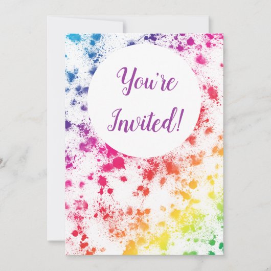 Rainbow Einladung (Vorderseite)