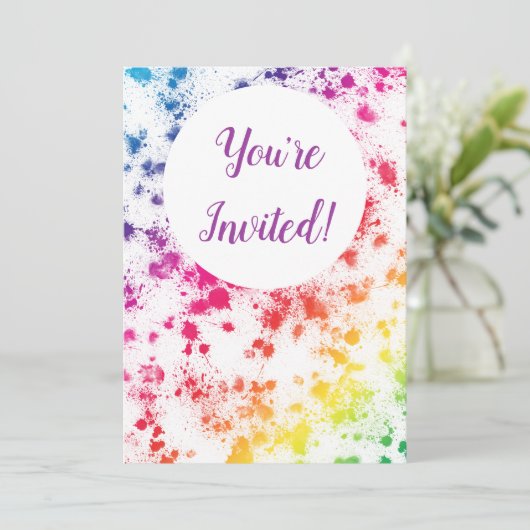 Rainbow Einladung (Stehend Vorderseite)