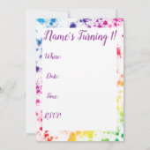 Rainbow Einladung (Rückseite)