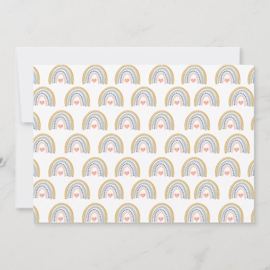 Rainbow Einladung (Rückseite)