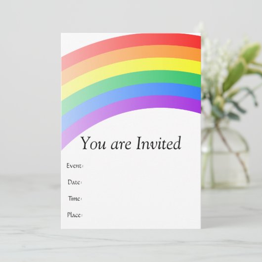 Rainbow Einladung (Stehend Vorderseite)