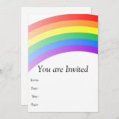 Rainbow Einladung (Vorne/Hinten)