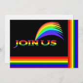 Rainbow Einladung (Vorne/Hinten)