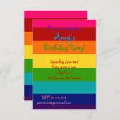 Rainbow-Einladung Einladung (Vorne/Hinten)