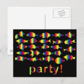 Rainbow Einladung Postkarte (Vorne/Hinten)