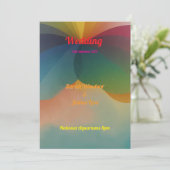 Rainbow Elegance: Eine mystische Hochzeit Einladung (Stehend Vorderseite)