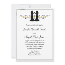 Rainbow Elegance Gay Brides Hochzeit Einladung