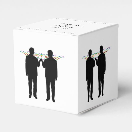 Rainbow Elegance Grooms Gastgeschenk Hochzeit Box Geschenkschachtel (Vorderseite)