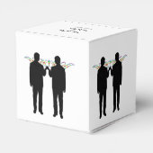 Rainbow Elegance Grooms Gastgeschenk Hochzeit Box Geschenkschachtel (Rückseite)