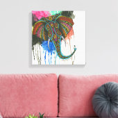 Rainbow Elephant Leinwanddruck (Insitu (Wohnzimmer))