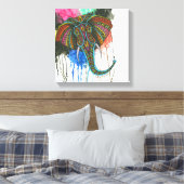 Rainbow Elephant Leinwanddruck (Insitu (Schlafzimmer))