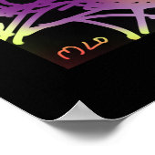 Rainbow Elephant Sketch Art Print Poster (Ecke)