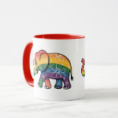 Rainbow Elephant Tasse (Vorderseite Links)