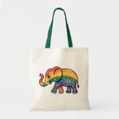 Rainbow Elephant Tragetasche (Vorne)