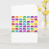 Rainbow Elephants Classy Designer Karte (Gelbe Blume)