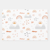 Rainbow Elephants Muster Geschenkpapier Set (Vorderseite 3)