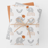 Rainbow Elephants Muster Wrapping Paper Sheets Geschenkpapier Set (Beispiel)