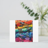 Rainbow Embroidery Floss | Threads | Nähen Postkarte (Stehend Vorderseite)