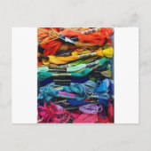 Rainbow Embroidery Floss | Threads | Nähen Postkarte (Vorderseite)