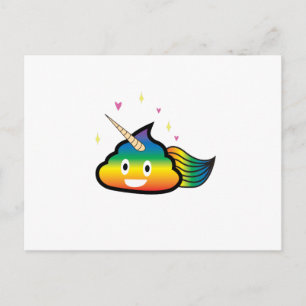 Rainbow Emoji Kackte Niedlich Girl lustige Geburts Postkarte