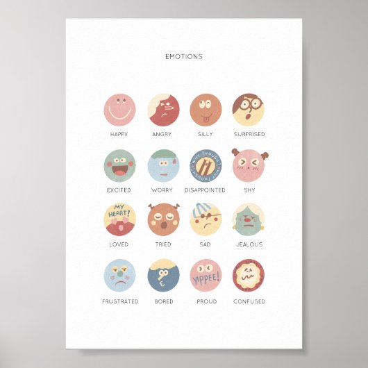 Rainbow Emotions Pädagogik Poster (Vorne)