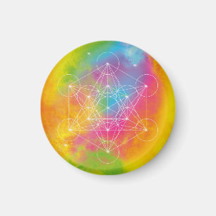 Rainbow-Energie – Metatrons Würfel Heilige Geometr Magnet