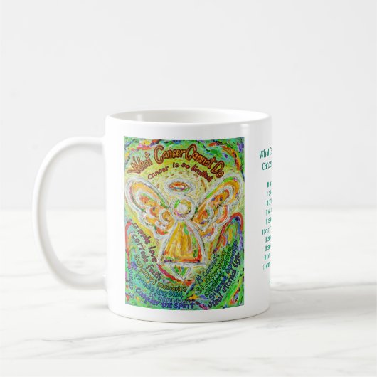 Rainbow Engel, was Krebs nicht tun kann Kaffee-Tas Kaffeetasse (Links)