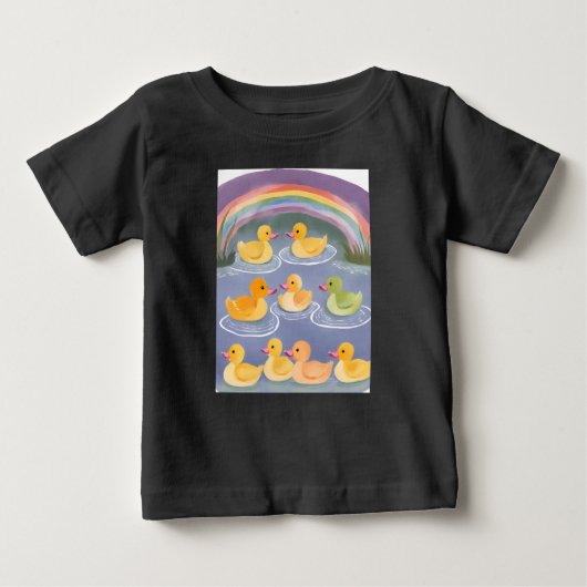 Rainbow-Ententeich Baby T-shirt (Vorderseite)