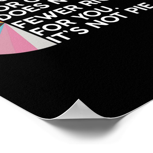 Rainbow Equal Rights - Nicht-Pie-LGBT-Pride Monat Poster (Ecke)