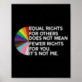 Rainbow Equal Rights - Nicht-Pie-LGBT-Pride Monat Poster (Vorne)