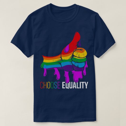 Rainbow Equality Gay Pride LGBT T-Shirt (Design vorne)