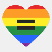 Rainbow Equality Herz-Aufkleber (Vorderseite)