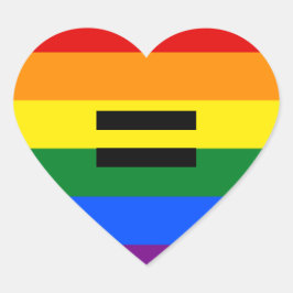 Rainbow Equality Herz-Aufkleber